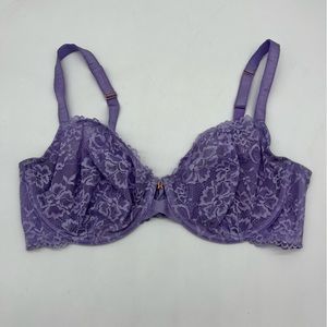 Savage x Fenty Purple Lace Demi Underwire Bralette Bra 38DDD